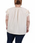 Фото #2 товара Plus Size Short Sleeve Ruffled Blouse