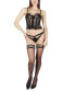 Фото #1 товара Women's 2 Piece Harlow Floral Lace Bustier and Panty Lingerie Set