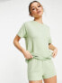 ASOS DESIGN lounge mix & match super soft tee in sage