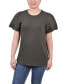 Women's Short Eyelet-Cut-out Sleeve Scoop Neck Top