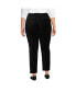 Фото #2 товара Plus Size Velvet High Rise Pintuck Pencil Ankle Pants