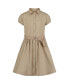 ფოტო #1 პროდუქტის Big Girls Uniform Belted Poplin Shirt Dress