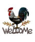 Фото #1 товара 12.25"W Rooster Welcome Sign Wall Plaque Decor Home Decor Perfect Gift for House Warming, Holidays and Birthdays