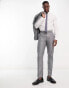 New Look slim suit trousers in dark grey texture