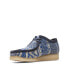 Фото #7 товара Clarks Wallabee 26166649 Mens Blue Canvas Oxfords & Lace Ups Casual Shoes