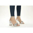 Фото #5 товара Sam & Libby Jordan Sandals Women's US 8 Silver Adjustable Ankle Strap High-Heel