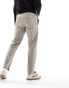 Jack & Jones tech trouser in tapered fit with split hem in brown Серый, M - Waist 86 cm - фото #3