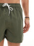 New Look core swim short in dark khaki