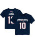 ფოტო #1 პროდუქტის Toddler Boys and Girls Mac Jones Navy New England Patriots Mainliner Player Name and Number T-shirt