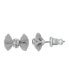 ფოტო #1 პროდუქტის Silver-Tone Small Bow Stud Earring