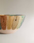 Фото #4 товара Stoneware bowl with contrast lines