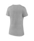 ფოტო #2 პროდუქტის Women's Heather Gray Kansas City Chiefs Super Bowl LVIII Champions Iconic Victory V-Neck T-shirt