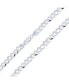 Фото #1 товара Men's Solid 7MM Diamond Cut .925 Sterling Silver Miami Cuban Curb Chain Necklace For Men s Women 18 Inch