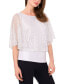 ფოტო #1 პროდუქტის Women's Sequined Mesh Pull-On Blouson Top