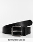 Фото #1 товара ASOS DESIGN smart faux leather belt with roller buckle in black