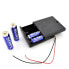 Battery holder for 4 AA (R6) batteries with cover and switch