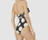 Moschino Women's 189364 Polka Dots One-Piece Black Swimsuits Size 1