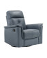 Фото #6 товара White Label Emillia 36" Leather Swivel Glider Reclining Chair