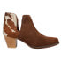 Roper Rowdy Embroidery Pointed Toe Cowboy Booties Womens Brown Casual Boots 09-0 10.5 - фото #1