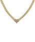 ფოტო #1 პროდუქტის Diamond Heart 17" Heart Link Necklace (5/8 ct. t.w.) in 14k Gold-Plated Sterling Silver
