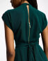 Closet London Tall belted tie waist mini dress in emerald