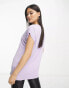 Urban Classics extended shoulder short sleeve tee in lilac