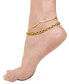 Gold Watch Band and Herringbone Anklet Set