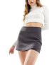 Фото #1 товара Stradivarius tailored wave skort in grey