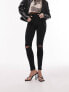 Topshop Joni jeans with knee rips in black