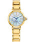 ფოტო #1 პროდუქტის Eco-Drive Mae Women's Diamond Accent Gold-Tone Stainless Steel Bracelet Watch 30mm