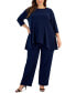 Фото #2 товара Plus and Petite Plus Size Wide-Leg Pull-On Pants, Created for Macy's