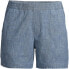 Фото #6 товара Plus Size Mid Rise Elastic Waist Pull On 7" Chino Shorts