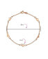 ფოტო #3 პროდუქტის Multi Puff Station Hearts Charm Anklet Ankle Bracelet For Women Teen Beaded Ball Chain Rose Gold Vermeil .925 Sterling Silver 9 Inch Flexible