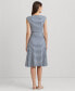 ფოტო #2 პროდუქტის Women's Striped Lace-Up Dress