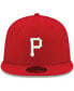 ფოტო #3 პროდუქტის Men's Red Pittsburgh Pirates Logo White 59FIFTY Fitted Hat