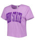 ფოტო #3 პროდუქტის Women's Purple Ohio State Buckeyes Core Fashion Cropped T-shirt