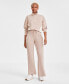 ფოტო #1 პროდუქტის Women's Scuba Wide-Leg Tie-Waist Pants, Created for Macy's