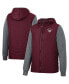 Фото #1 товара Men's Maroon, Charcoal Texas A&M Aggies Course Herringbone Full-Zip Hoodie