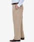 Men's Big & Tall Premium No Iron Khaki Classic Fit Flat Front Hidden Expandable Waistband Pants