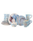 Beyond the Shore 16Pc Dinnerware Set, Service for 4