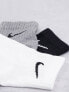 Nike Training Everyday Lightweight 3 pack ankle socks in multi