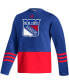 ფოტო #3 პროდუქტის Men's Royal New York Rangers Logo Aeroready Pullover Sweater