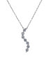 Silver-Plated Cubic Zirconia Journey Pendant Necklace