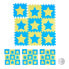 Фото #1 товара 36 x Puzzlematte Sterne blau-gelb