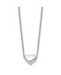 Фото #1 товара Chisel heart 16.5 inch Cable Chain Necklace