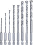 kwb Bit and Drill Bit Box - Drill - Drill bit set - Right hand rotation - 50 mm - Limestone - Stone - Silver