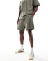 Фото #2 товара New Look pique short co-ord in khaki