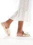 Фото #5 товара Glamorous weave slides in gold