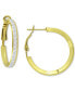 ფოტო #2 პროდუქტის Cubic Zirconia Medium Hoop Earrings, 1", Created for Macy's