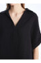 LCW Vision Polo Yaka Düz Kısa Kollu Oversize Kadın Bluz